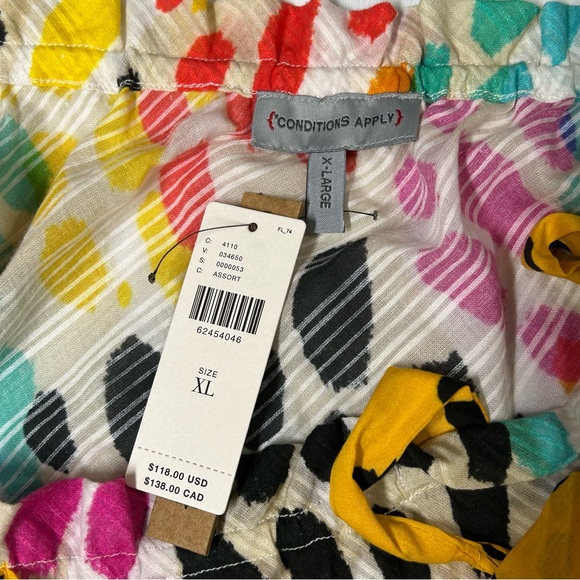 Anthropologie NWT Conditions Apply Ruffled Tie Strap Cami Sz XL - Picture 6 of 13